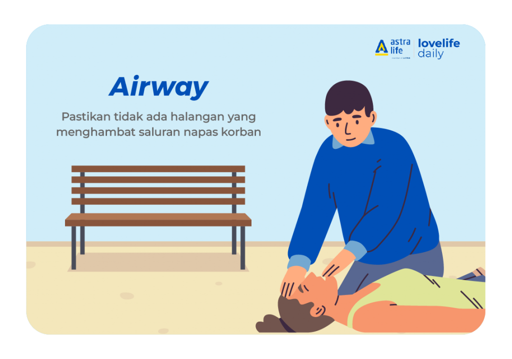 Mengecek saluran pernapasan korban terhalang atau tidak